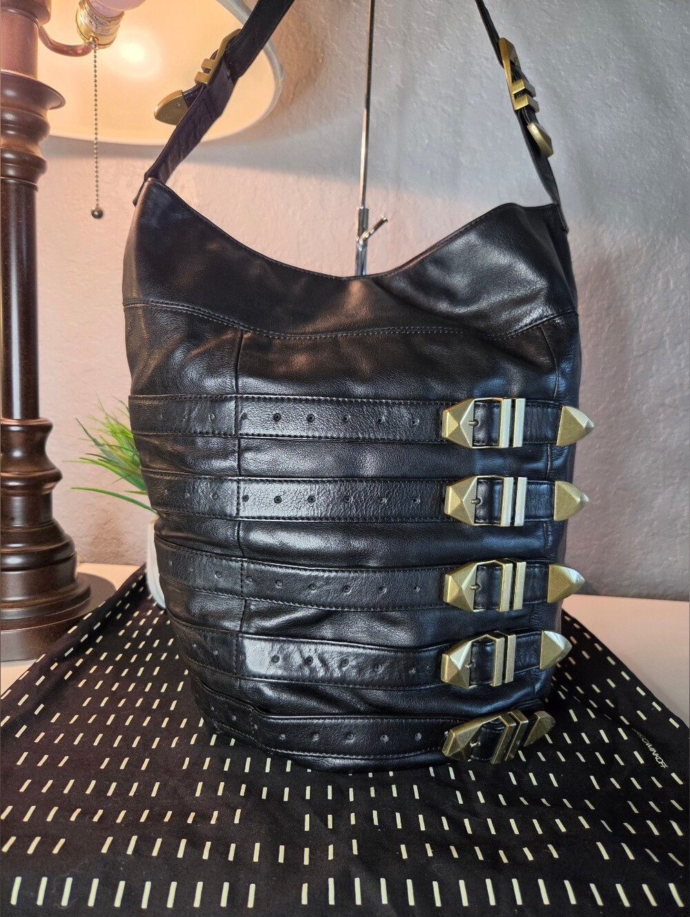 Vintage Rebecca Minkoff Saks Fifth Avenue Exclusive Multi-Buckle Hobo Bag